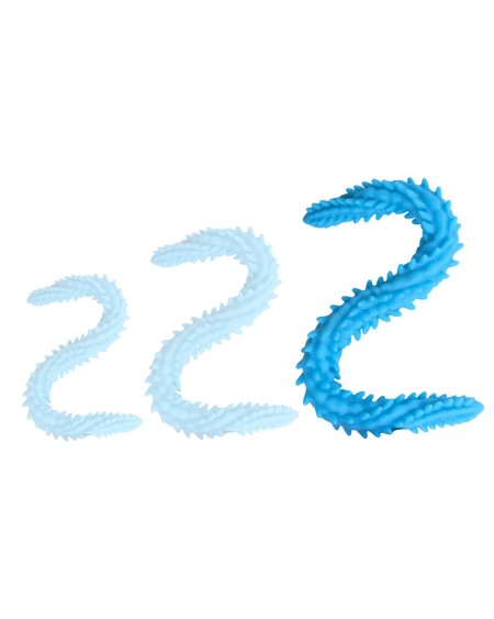 Double Gode Scolop L 60 x 5cm Bleu