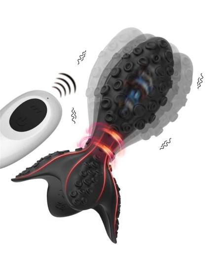 Plug vibrant rotatif Octalux 8 x 4cm