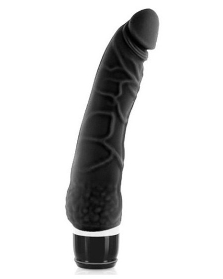 Gode vibrant Slim Silicone 15 x 4 cm Noir