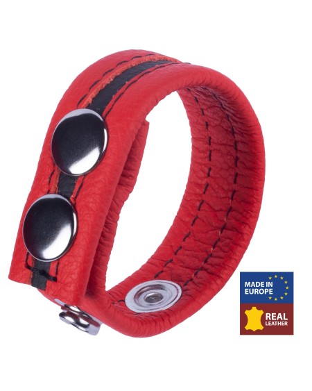 Cockring en cuir Tippy Rouge