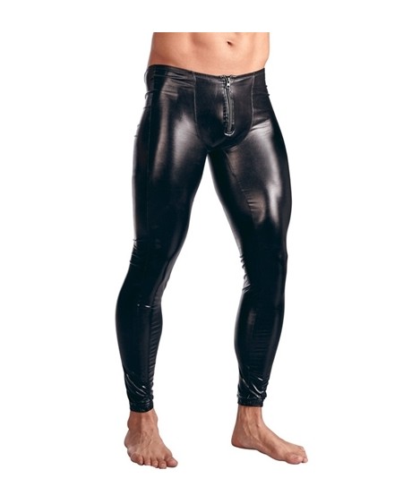 Pantalon look Vinyle Zip Show Noir