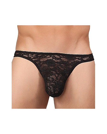 String Dentelle BONG THONG Noir