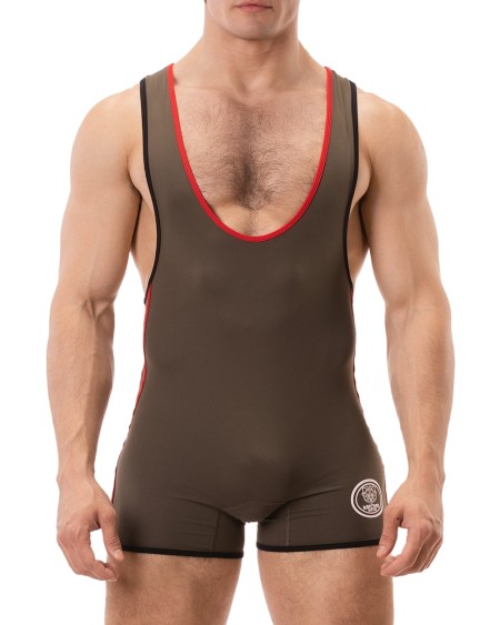 Combi Singlet Allan Kaki-Rouge