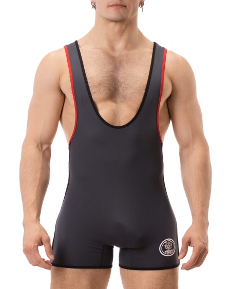 Combi Singlet Allan Anthracite-Rouge