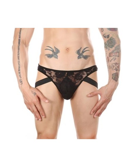 Jock string Dentelle Lowstic Noir