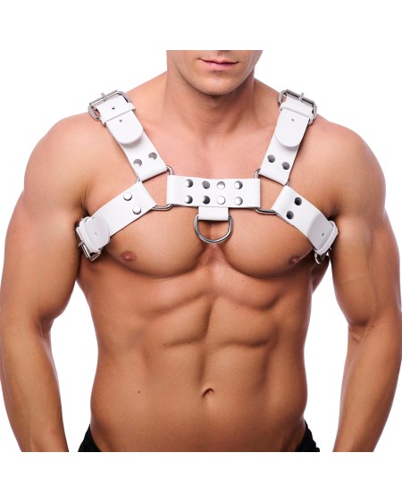 Harnais en cuir Buckle Blanc