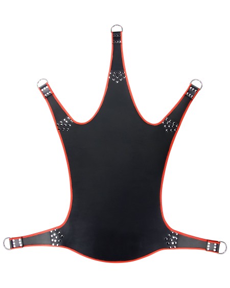 Sling en cuir 5 Points Noir-Rouge