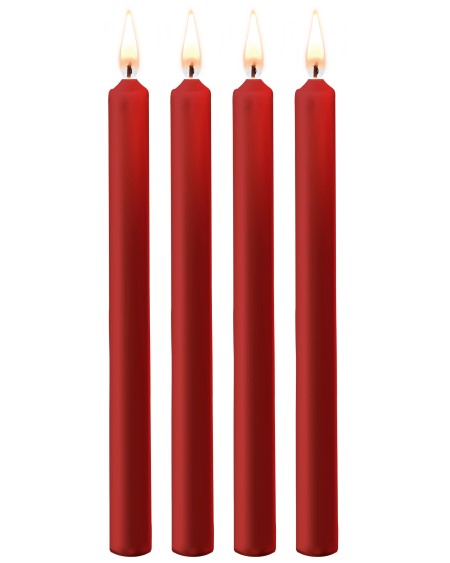 Lot de 4 Bougies Teasing Wax Rouge