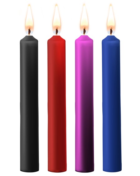 Lot de 4 mini bougies SM Wax Multicolore