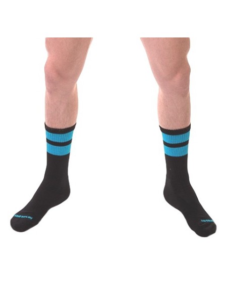 Chaussettes Gym Socks Noir-Bleu fluo