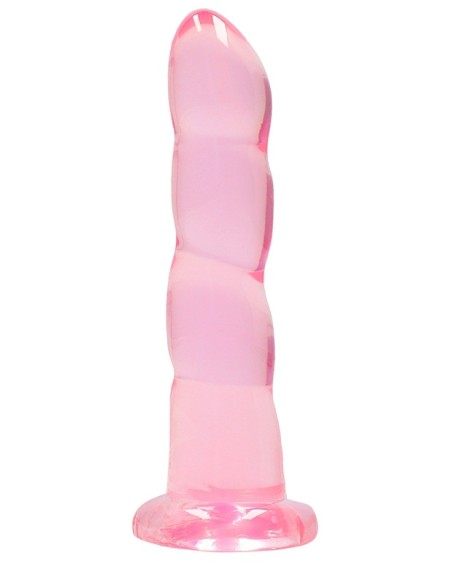 Gode Twist Crystal RealRock 16 x 4cm Rose